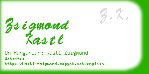 zsigmond kastl business card